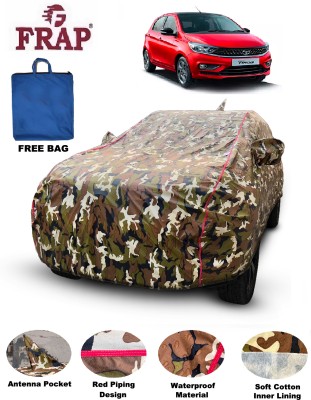 Frap Car Cover For Tata Tiago, Tiago Facelift, Tiago 1.05 Revotorq XB, Tiago 1.05 Revotorq XE, Tiago 1.05 Revotorq XM, Tiago 1.05 Revotorq XT, Tiago 1.2 Revotron XT, Tiago 1.2 Revotron XZ (With Mirror Pockets)(Multicolor)