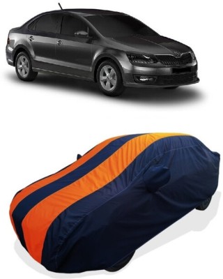 Coxtor Car Cover For Skoda Rapid (With Mirror Pockets)(Orange)