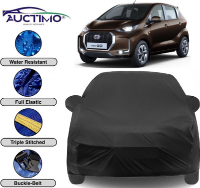 AUCTIMO Car Cover For Datsun redi-GO (With Mirror Pockets)(Black)