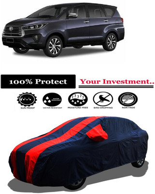 Amexride Car Cover For Toyota Innova Crysta 2.4 ZX MT (With Mirror Pockets)(Red)