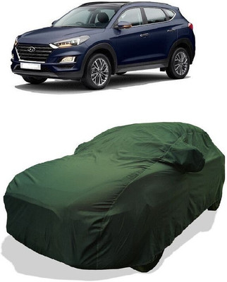 QLAX Car Cover For Maruti Tucson Facelift (With Mirror Pockets)(Green)