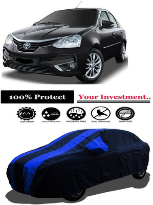Amexride Car Cover For Toyota Platinum Etios 1.4 VD Diesel (With Mirror Pockets)(Multicolor)