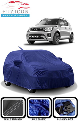 FUZICON Car Cover For Maruti Suzuki Ignis 1.2 AMT Alpha Petrol (With Mirror Pockets)(Blue)