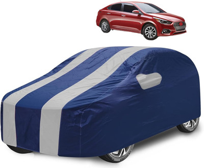 Caronix Car Cover For Hyundai Verna (With Mirror Pockets)(Silver)