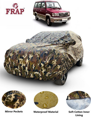 Frap Car Cover For Toyota Qualis (With Mirror Pockets)(Multicolor)
