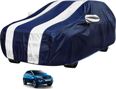 Auto Hub Car Cover For Tata Nexon (Without Mirror Pockets)(Blue, White, For 2018 Models)