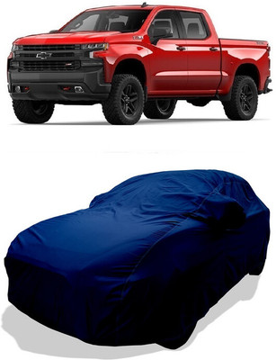 Coxtor Car Cover For Chevrolet Silverado 4.3L (With Mirror Pockets)(Blue)