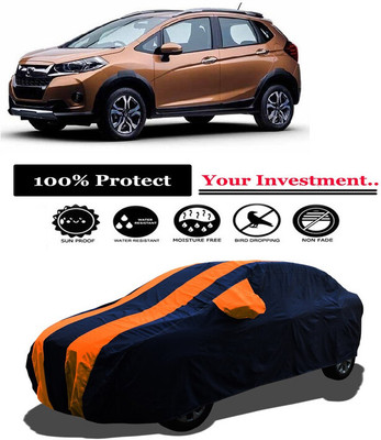 Amexride Car Cover For Honda WRV i-DTEC S Diesel (With Mirror Pockets)(Orange)