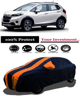 Amexride Car Cover For Honda WRV i-VTEC S Petrol (With Mirror Pockets)(Orange)