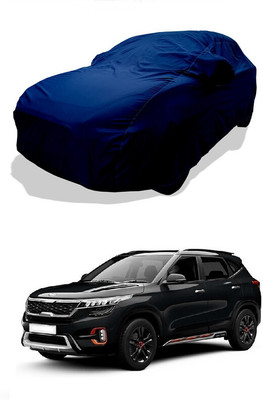 Coxtor Car Cover For Kia Seltos GTX 1.4 (With Mirror Pockets)(Blue)