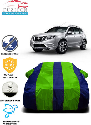 FUZICON Car Cover For Nissan Terrano (With Mirror Pockets)(Green, Blue)