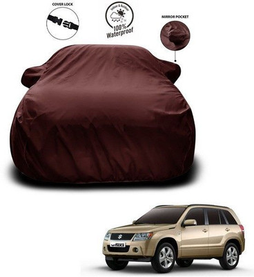 ANTHUB Car Cover For Maruti Suzuki Grand Vitara (With Mirror Pockets)(Maroon)