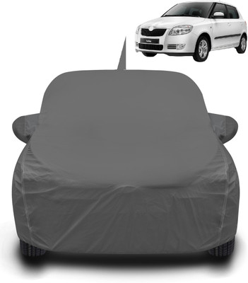 Auto Hub Car Cover For Skoda Fabia (With Mirror Pockets)(Grey)