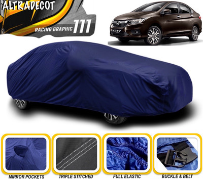 ALTRADECOT Car Cover For Honda City ZX (With Mirror Pockets)(Blue)