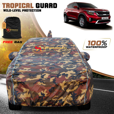 AUTOMOZEXO Car Cover For Kia SELTOS (With Mirror Pockets)(Multicolor)