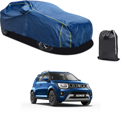 CODOKI Car Cover For Maruti Suzuki Ignis (With Mirror Pockets)(Blue, For 2019, 2020, 2021, 2022, 2023 Models)