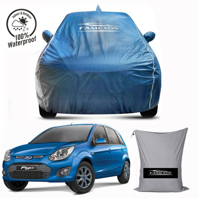 FAMEXON Car Cover For Ford Figo (With Mirror Pockets)(Blue, For 2018, 2019, 2020, 2021 Models)
