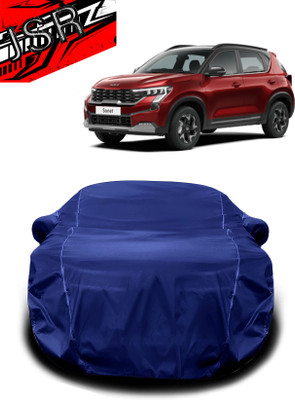 J S R Car Cover For Kia Sonet (With Mirror Pockets)(Blue)