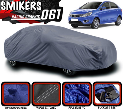 SMIKERS Car Cover For Tata Zest (With Mirror Pockets)(Grey)