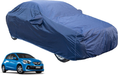 MOCKHE Car Cover For Honda Brio (With Mirror Pockets)(Blue)