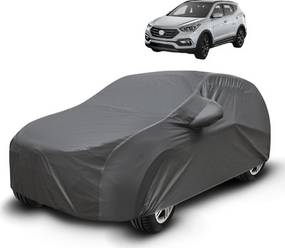 Auto Hub Car Cover For Hyundai SantaFe (With Mirror Pockets)(Grey)