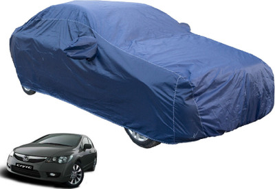 MOCKHE Car Cover For Honda Civic (With Mirror Pockets)(Blue)