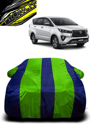 FRONCH Car Cover For Toyota Innova Crysta 2.4 GX MT (With Mirror Pockets)(Green, Blue)