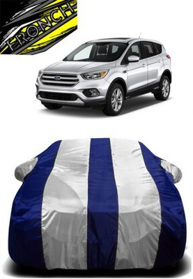 FRONCH Car Cover For Ford Escape S (With Mirror Pockets)(White, Blue)