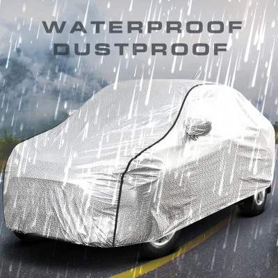 DRINAY Car Cover For Mahindra Xylo (With Mirror Pockets)(Silver, Black)