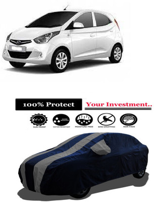 Amexride Car Cover For Hyundai EON 1.0 Magna Plus Option O (With Mirror Pockets)(Grey)