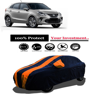 Amexride Car Cover For Toyota Glanza V CVT (With Mirror Pockets)(Orange)
