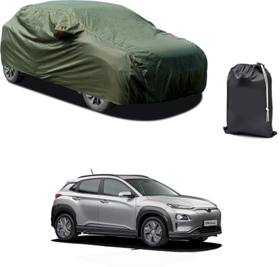 GOSHIV-car and bike accessories Car Cover For Hyundai Kona Electric (With Mirror Pockets)(Green)