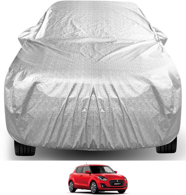 Auto Hub Car Cover For Maruti Suzuki Swift (With Mirror Pockets)(Silver)
