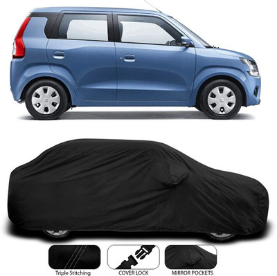 ANTHUB Car Cover For Maruti Suzuki WagonR (With Mirror Pockets)(Black, For 2020, 2021, 2022, 2023, 2024 Models)