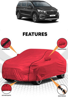 KAHRA Car Cover For Kia Carnival Prestige Diesel (With Mirror Pockets)(Red)