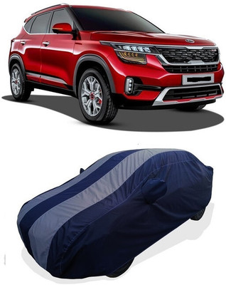 Coxtor Car Cover For Kia Seltos GTX AT 1.4 (With Mirror Pockets)(Grey)