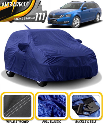 ALTRADECOT Car Cover For Skoda Octavia Combi (With Mirror Pockets)(Blue)