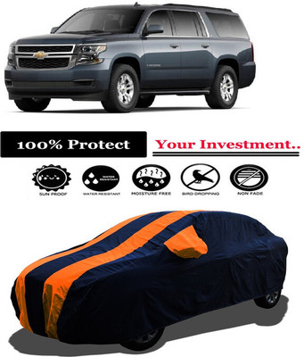 Amexride Car Cover For Chevrolet Tahoe 5.3L V8 (With Mirror Pockets)(Orange)