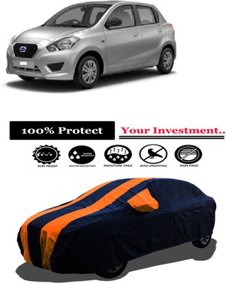 Amexride Car Cover For Datsun Datsun GO T Option CVT Petrol (With Mirror Pockets)(Orange)
