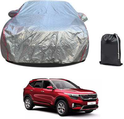 PAGORA Car Cover For Kia SELTOS (With Mirror Pockets)(Silver, For 2019, 2020, 2021, 2022, 2023 Models)