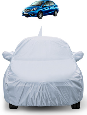 MOCKHE Car Cover For Honda Amaze (With Mirror Pockets)(Silver)