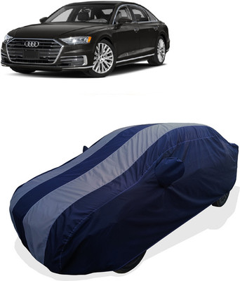 Coxtor Car Cover For Audi A8 L 60 TFSI Quattro (With Mirror Pockets)(Grey)