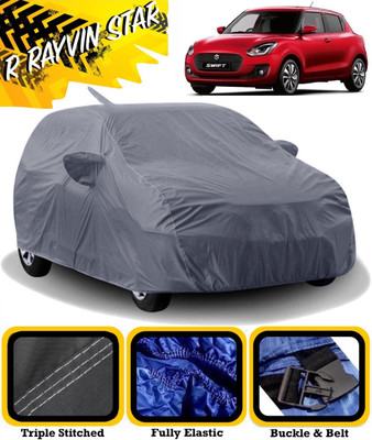 R Rayvin Star Car Cover For Maruti Suzuki Swift AMT VDI (With Mirror Pockets)(Grey)