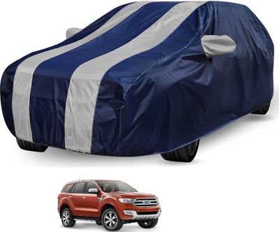 Auto Hub Car Cover For Ford Endeavour (Without Mirror Pockets)(Blue, Silver, For 2018 Models)