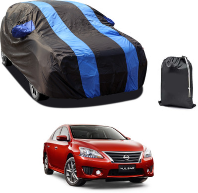 GOSHIV-car and bike accessories Car Cover For Nissan Pulsar (With Mirror Pockets)(Blue)