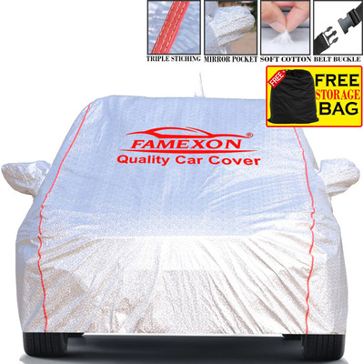 FAMEXON Car Cover For Fiat Linea, Linea Classic (With Mirror Pockets)(Silver)