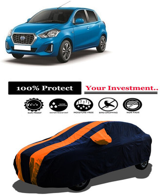 Amexride Car Cover For Datsun Datsun GO T Option VDC Petrol (With Mirror Pockets)(Orange)