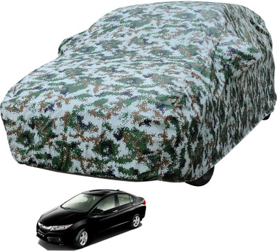Auto Hub Car Cover For Honda City i-Vtec (With Mirror Pockets)(Multicolor)