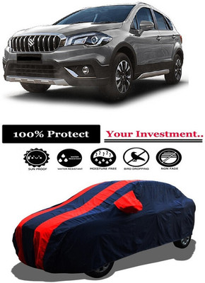 Amexride Car Cover For Maruti Suzuki S-Cross Premia (With Mirror Pockets)(Red)