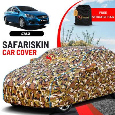AUTOMOZEXO Car Cover For Maruti Ciaz (With Mirror Pockets)(Multicolor)
